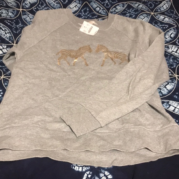 NWT Jcrew zebra sweatshirt - Picture 4 of 4